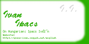 ivan ipacs business card